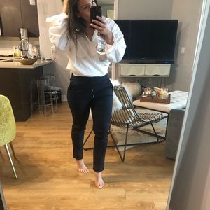 Gap drawstring pinstripe pant sz 0 Reg